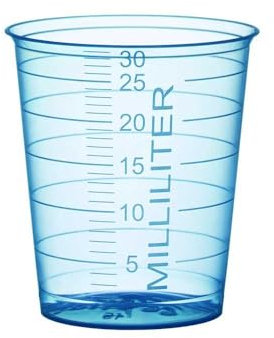 Medicalcorner24 Lot de 80 gobelets à médicaments jetables, 30 ml, bleus, gobelets à liqueur, gobelets à médicaments