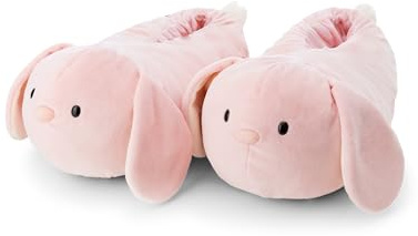 NICI-mymochi 62351 Pantofole in Peluche per Bambini e Adulti, Motivo Coniglio Pibu, Calde e con Suola Antiscivolo, Numero 40-43, Rosa, Colore, 40/43 EU