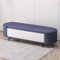 WIGSELBL Lange Ottoman-Bank mit Stauraum, Kunstleder-Ottomane, Bettbank, Innenbank mit schmaler Sitzfläche für Fußstütze im Schlafzimmer, Wohnzimmer (Blau, 120 cm)