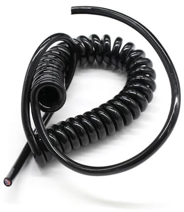 Electrical wire, 2 Core 0.75mm Square Sheathed Cable Extra Long Wire Undraw 9 Meter Helical Electric Line Retractable Coil
