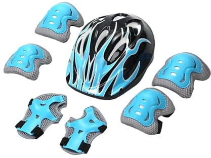 Opilroyn Småbarnshjälm och dynor | Cykelskyddssats för barn, stötdämpande hjälm och dynor kit för utomhussport, hockeycykel, rullskridskor, skateboard, barn 5-10