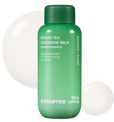 innisfree - Essence Visage au Thé Vert aux Céramides - 160ml | Essence Hydratante, non comédogène, Tous Types de Peau, Cosmétique Coréen