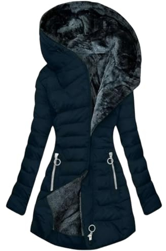 SCBFDI Veste Laine Bouillie Vetement Mode, Doudoune Fine Femme Manteau Noir Veste Chaude Blouson Mi Saison Chic Bouclette Hiver Chaud Turquoise M