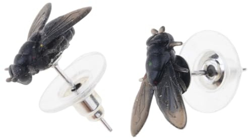 1 paire de boucles d ' oreilles à clous Design mouche drôle, bijoux d ' oreille abstraits réalistes adaptés à un usage quotidien, bijoux à la mode pour femmes, boucles d ' oreilles farces