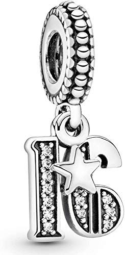 MariaFonte Charm Anhänger Neu 2025 16 Jahre Geburstag Jubiläum Original Angebot Perlen Armband Silber 925 Günstig Herz Mama Familie Frau Kompatibel Glücksbringer Weihnachten Mädel Hochzeitstag