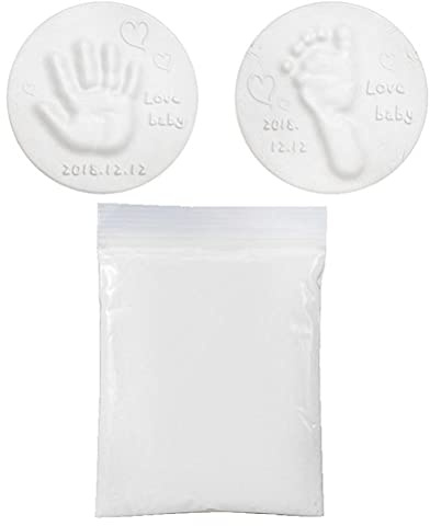 Stylebest Baby handavtryck fotavtryck minnessak kit – gör-det-själv babyvård hand fot bläckdyna handavtryck fingeravtryck mjuk lera fluffig skumtillbehör för barn