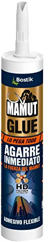 BOSTIK Adhesivo de Montaje Mamut Glue Blanco 290 ml – Unión Inmediata y de Alta Resistencia para Objetos Pesados, Compatible con Todo Tipo de Superficies, Interior y Exterior