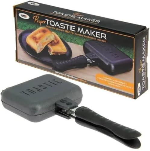 Next Generation Tackle NEW Toastie Maker Deep Sandwich Cooking Bankside Non-Stick Outdoor Camping Hiking Carp Fishing Quick & Easy