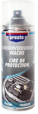 Presto Konservierungswachs 400ml, Motorschutz, Schutzspray, Rostschutz, Motorraumkonservierung, Langzeitschutz Korrosion