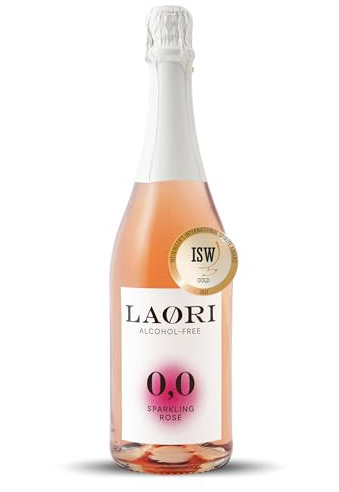 Laori Sparkling Rosé alkoholfrei 750ml | Alkoholfreier Sekt mit den fruchtig-floralen Noten der Merlot & Pinot Noir Trauben | 0,0% Alkohol, vegan & ohne künstliche Aromen | Nur 24 kcal pro 100ml