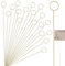 Mabor 20Pcs Gold Metal Table Number Holders, Round Place Card Holders for Flower Arrangement Wedding Party Birthday