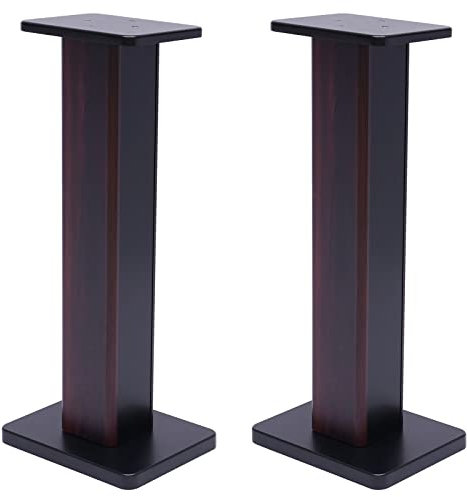 Högtalarställ Trä, 6 tum/28 tum Universal litet högtalarställ, golvljud högtalarställ för hemmabio HiFi bokhylla, för hemmabio, förbättrad ljudupplevelse(Black Walnut,28inch)