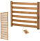 Pflanzkübel mit Rankgitter Spalier mit Pflanzkasten Blumenkasten aus Holz für Garten Balkon Terrasse Hochbeet mit 18L Kunststoff-Pflanzeneinsatz (horizontal-braun, Extra Rankgitter 67x50)