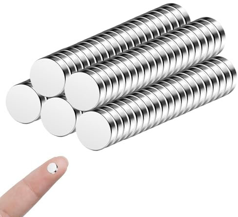 100 Pcs 6 mm x 2 mm Mini Magnets,Round Neodymium, Small Craft Magnets, Whiteboard, for Fridge, Crafts, Kitchen, Cabinet, DIY, Tools