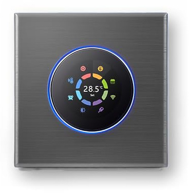 MelkiSmart Wi-Fi Termostato - Serie 7000 Termostato con Pantalla Táctil Programable para Calefacción o Aire Acondicionado - Control Remoto Desde Teléfono Móvil Compatible con Google Home,Alexa,Apple
