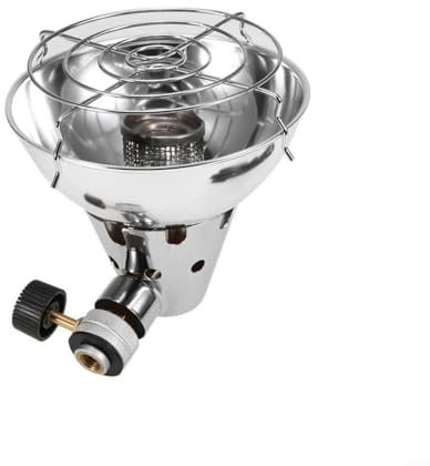 CNANRNANC Mini stufa portatile di accensione elettronica del riscaldatore di campeggio con la testa di conversione del combustibile per la pesca all'aperto della tenda