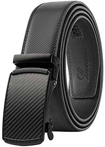 Lavemi Men's Real Leather Ratchet Dress Casual Belt, Cut to Exact Fit,Elegant Gift Box(55-44371 44)