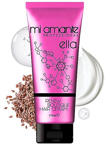 Mi Amante Ella Renew Haar Styling Creme – Intensiver Hitzeschutz für Haare Glätteisen, haarkur trockene haare, anti frizz creme, Styling für glänzendes Finish, Kein Ausspülen- 175ml