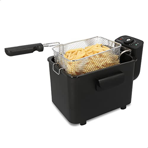 Brabantia BBEK1130BK fritös – fritös – 4 liter – 2 200 watt – rostfritt stål – svart