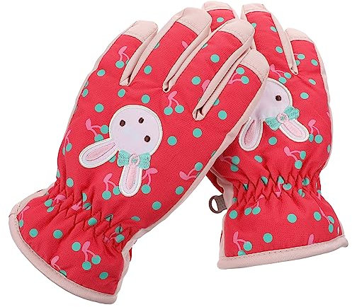 PACKOVE 1 Paar Skihandschuhe Für Mädchen Schnee-fäustlinge Outdoor-sporthandschuhe Süße Cartoon-Handschuhe Schneehandschuhe Kinder Skifäustlinge Plüsch Stoff Wasserdicht Junge Furnier