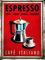 KUSTOM ART Poster Decorativo da Parete Serie Pubblicità Vintage Espresso Cafè Italiano Stampa Artistica su Carta Patinata 40x30 cm Senza Cornice