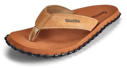 Gumbies Vegovert Unisex Flip-Flop, with Supersoft Brush EVA Footbed, Soft Cotton Backed Faux Leather Strap & Recycled Rubber Sole - Comfort Guaranteed
