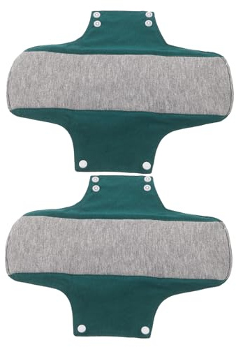 HAPINARY 2 Piezas Compresas de Posparto Lavables 2 Unidades, Almohadilla Ultrafina Absorción Alta, Algodón Reutilizable, para Pérdidas de Orina, Uso Nocturno y Recuperación Femenina,