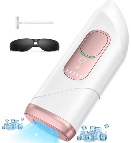 Beauris Epilatore Luce Pulsata con Funzione di Raffreddamento, Epilatore Laser per 5 Livelli di Energia, Flash Illimitati, Epilazione a Luce Pulsata per Donne e Uomini, Ascelle, Gambe, Zona Bikini