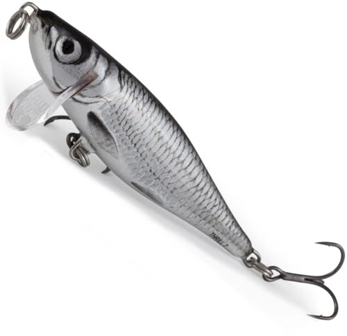 Salmo Thrill Wobbler sinkend, Salmo Farben:Black Metallic Bleak, Länge/Gewicht/Laufverhalten/Tauchtiefe:7cm / 7g / sinkend