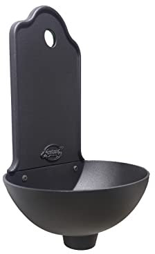 Fonderia Bongiovanni | Fontaine de Jardin | Fontaine Murale | Modèle Malta | Couleur Anthracite Fonte | sans Robinet | pour Maison Jardin | Fontaine d'extérieur