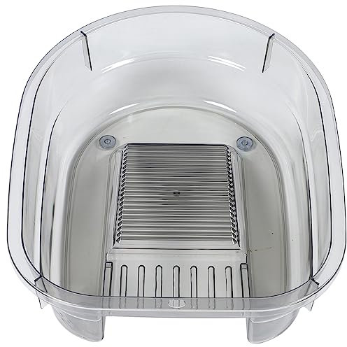 Lurrose Laundry Basin Integrated Washboard, High-Transparency Grey Plastic Wash Tub for Hand Washing Baby and Household Clothes, Suitable for Dormitory and Home Use