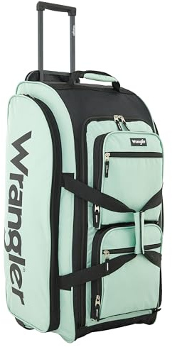 Wrangler Sac de Voyage à roulettes Unisexe 76,2 cm, Seaform, Large 30-inch, Wesley Sac de Sport à roulettes