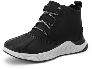 DREAM PAIRS Ankle Winter Boots for Women Waterproof Lace Up Anti-Slip Warm Snow Booties Fashion Sneaker Boots,Size 8,Black,SDSB2416W