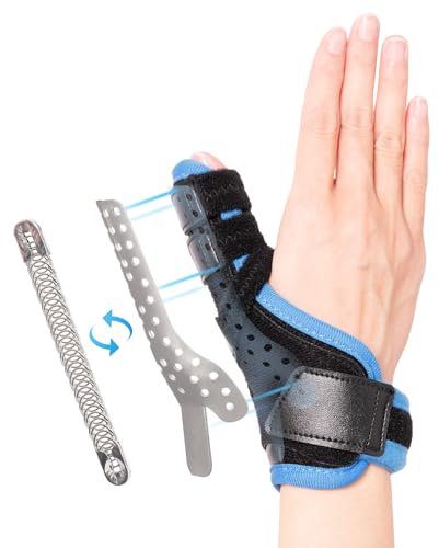 YiYame Daumenschiene, Daumenorthese für Daumen auslösen, gebrochener Daumen, Sehnenscheidenentzündung, Verstauchung, 2 Wege Unterstützung, Daumen Schiene Passend für Links und Rechts, L/XL