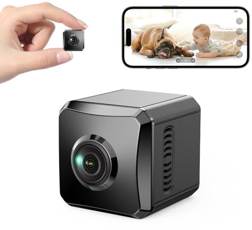 HYCENCY Mini Spy Camera WiFi Hidden 1080P HD Wireless Nanny Cam Small Indoor Security Cameras with Wide Angle View, AI Motion Detection, Night Vision, SD & Cloud Storage