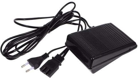 WRITWAA Controlador de Pedal Material Abs y Cable de Alimentación Diseño de Tres Clavijas para Máquina de Coser Doméstica Adecuado para Uso en Hogar