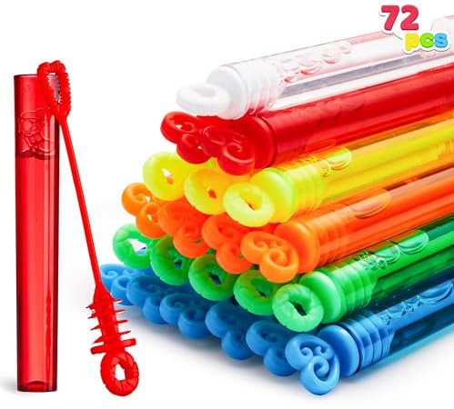JOYIN 72 PCS Mini Blasenstäbe Set, Seifenblasen, Seifenblasenstab,Seifenblasen Mitgebsel, Partybevorzugung, Mini Bubbles Party Favors for Kids, Geschenk, Kreis- und Herzformen für Kinder