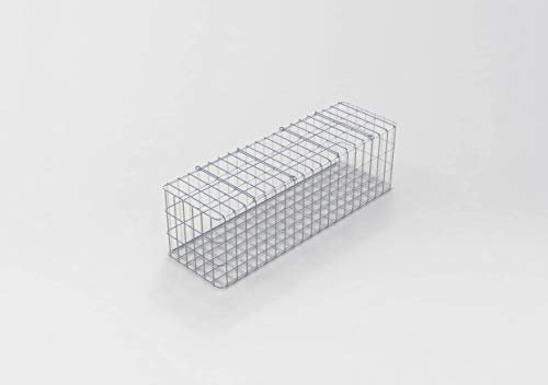 GABIONA Gabion galvanisé à chaud 102 cm x 32 cm x 32 cm, maille 5 cm x 10 cm, prêt à être soudé