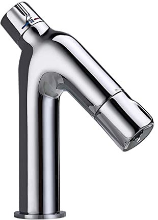 SHUGUANG Mitigeur Lavabo Thermostatique Chromé Robinet Salle de Bain Monocommande Laiton Robinetterie Vasque Monté sur Le Pont Robinet Lavabo