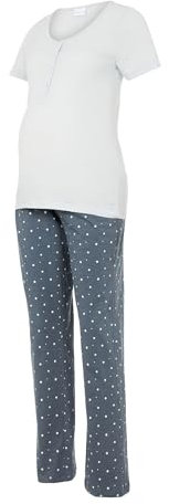 MAMALICIOUS Damen Mlmira Star JRS 2f A. E. Noos Umstandspyjama, Gray Dawn, M EU