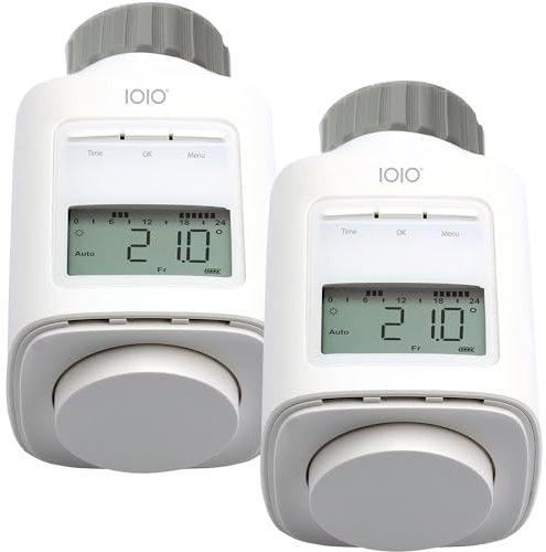 2 Stück IOIO Elektronisches Heizungsthermostat HT 2000/23 | Heizkosten sparen bis 30% | Einfache Installation | Individuell programmierbar | Heizkörperthermostat | Heizkörper Heizungsregler