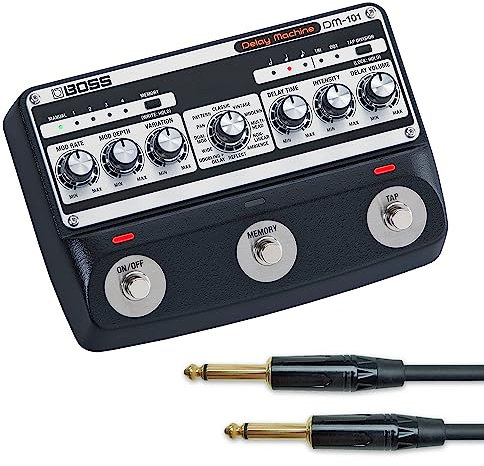 Boss DM-101 Delay Machine Analoges Effektgerät Pedal für Gitarre + keepdrum Klinkenkabel