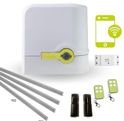 Motor Puerta Corredera accionamiento WIFI - Kit motor para puerta corredera 800 kg - Motor robusto kit completo para instalación MOTIC