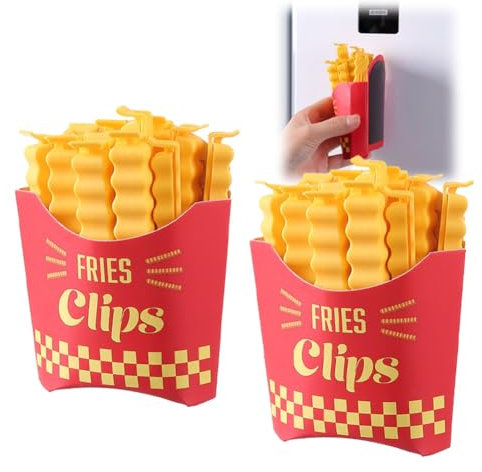 Liemuao Set mit 24 Zangen, Lebensmittelbeutel, Kunststoff, Clip, Verschluss, wiederverwendbar, Pommes Frites, kreativ, Clip, Verschluss, für Küche, Süßigkeiten, Snacks, Aufbewahrung