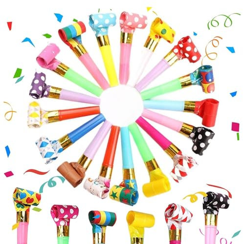 FeiOne 50 StüCk TröTe Kindergeburtstag, TröTen Kindergeburtstag, PartytröTen, TröTen FüR Kinderspielzeug, TröTe Kinder FüR Partys, Geburtstagsfeiern, Festliche AnläSse, Kinder Party, Weihnachten