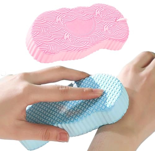Holdes Bain pour bébé | 2 pièces corps de douche en nid d'abeille pour bébé - Gant exfoliant pour enfants baignoire femme salle de bain