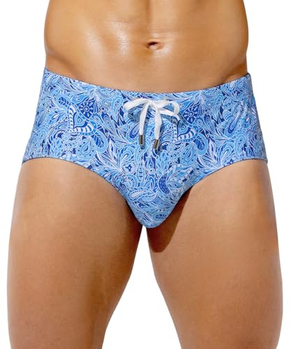 Casey Kevin Bañador Hombre Slip de Natación Estampado Bañadores Hombre Secado Rápido para Vacaciones, Playa, Piscina, Deportes Acuáticos