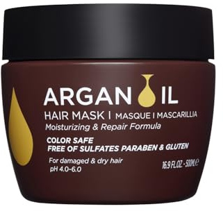 Luseta Argan Oil Hair Mask for Damaged Hair Deep Conditioning Thickening for Thin Hair Hydrate for Dry Hair 16.9 oz