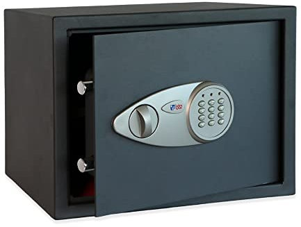 BTV | Caja Fuerte Electrónica de Sobreponer modelo Alpha 30 | Caja de Seguridad con Puerta de 4 mm y Cuerpo de 1.5 mm de Espesor | Caja Fuerte de Depósito | 40 x 33.5 x 32.5 cm