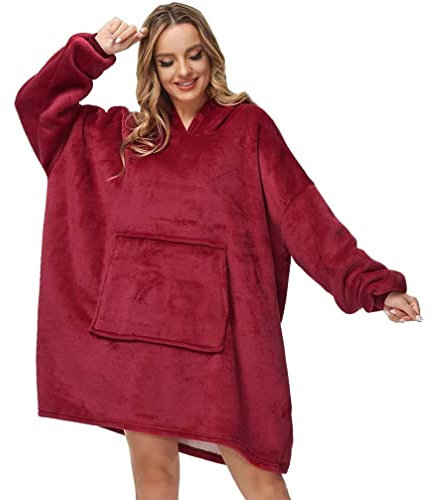 CASKIE Oversized Hoodie Sweatshirt Blanket, TV Super Soft Warm Comfortable Blanket Hoodie, Soft Cozy Warm Comfortable Novelty Hoodies, One Size Fits All, TV-Blanket for Men Women Teenagers Kids